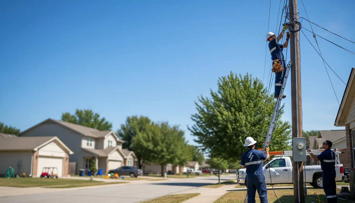 Residential electrician providing installation services in Clermont, IA